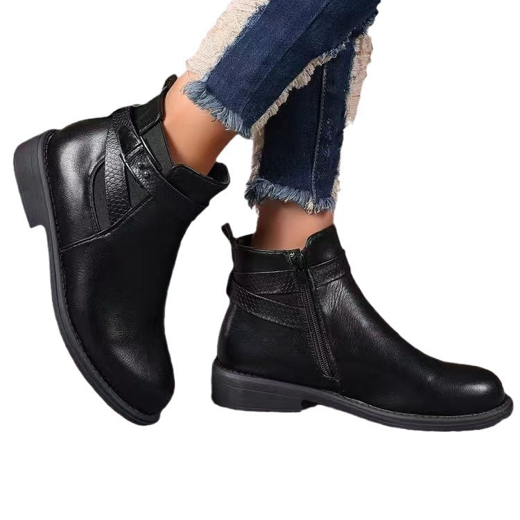 Damen modische Stiefeletten mit elegantem Reißverschluss und schickem Komfortdesign R&B