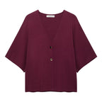 Damen weite Strickjacke mit eleganten Knopfdetails R&B