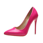 Damen stilvolle Pumps mit hochglänzender Oberfläche und elegantem spitzem Zehenbereich R&B