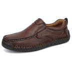 Herren Bequeme Leder Slipper mit atmungsaktiver Sohle R&B