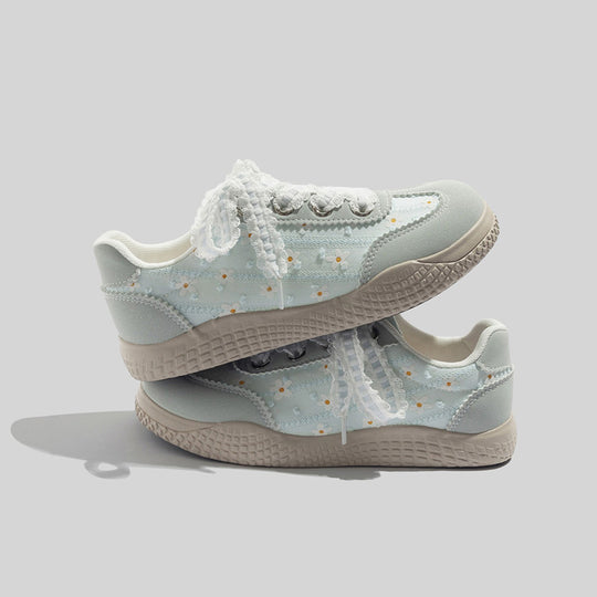 Damen Sneakers mit verspieltem Blumenmuster und rutschfester Sohle R&B