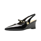 Damen Slingback-Pumps mit dekorativen Metallakzenten R&B