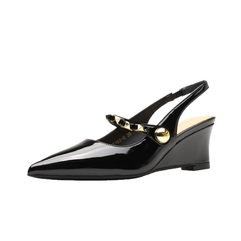 Damen Slingback-Pumps mit dekorativen Metallakzenten R&B
