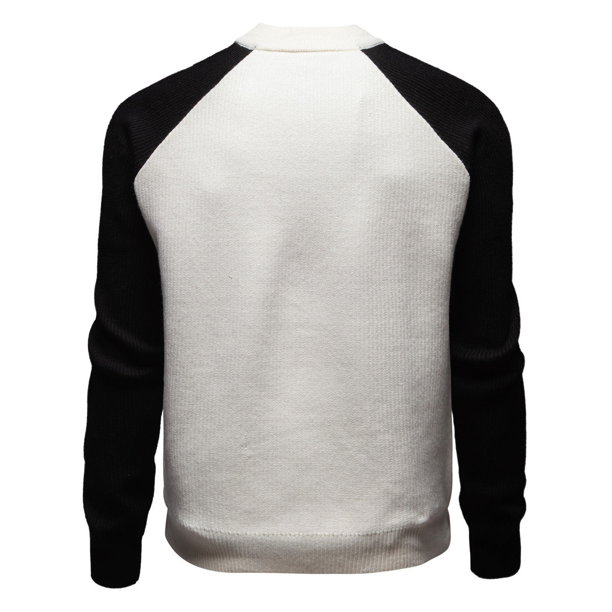 Herren modische Strickjacke mit durchgehendem Reißverschluss und kontrastierenden Ärmelstrukturen