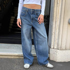 Damen Weit geschnittene Jeans im lässigen Oversized-Stil R&B