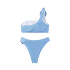 Damen Einseitiger Bikini mit Floralapplikation R&B