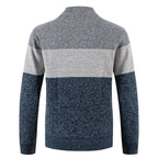 Herren Strickjacke mit modernem Zipper und stilvollem Karomuster