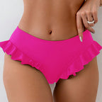 Damen Bikiniunterteil mit verspieltem Rüschendetail R&B
