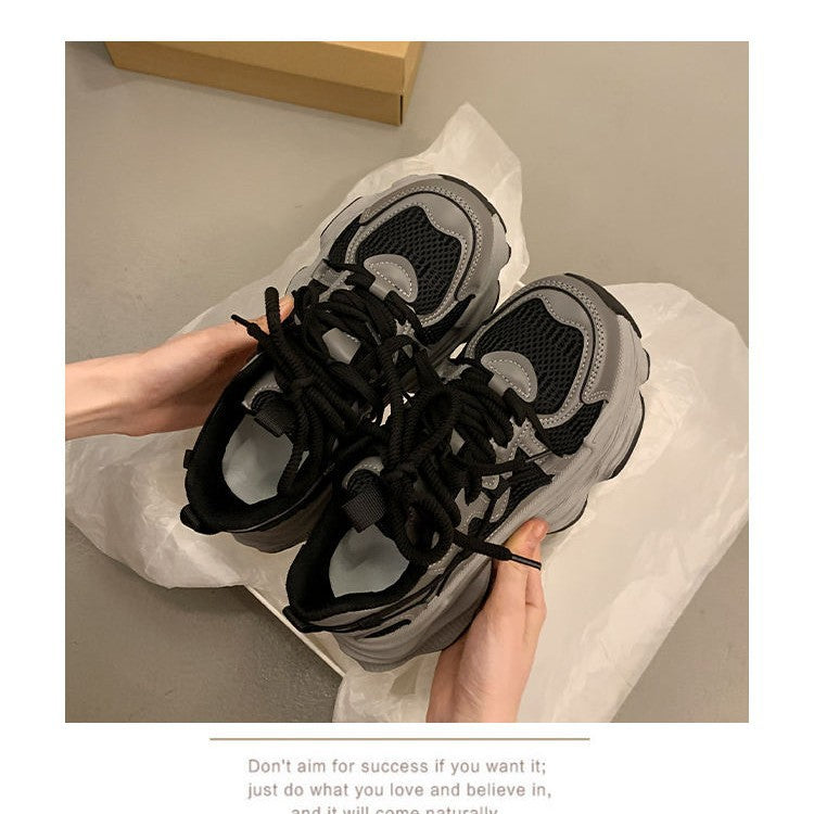 Damen Sneakers im urbanen Chunky-Stil mit atmungsaktiver Mesh-Oberfläche und komfortabler Dämpfung R&B