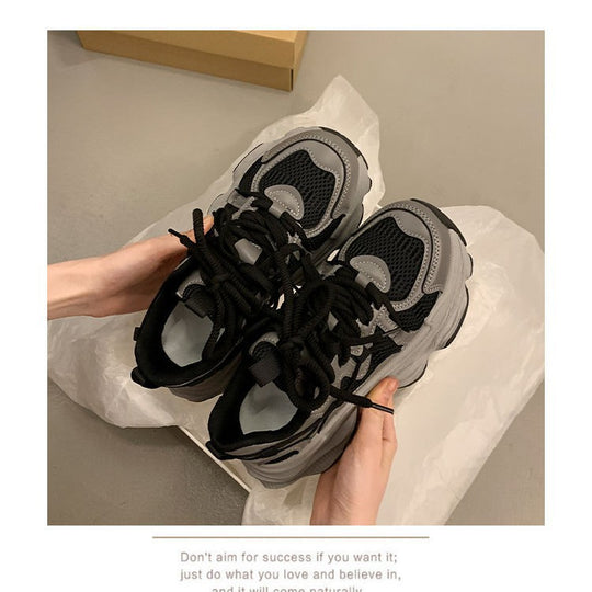 Damen Sneakers im urbanen Chunky-Stil mit atmungsaktiver Mesh-Oberfläche und komfortabler Dämpfung R&B