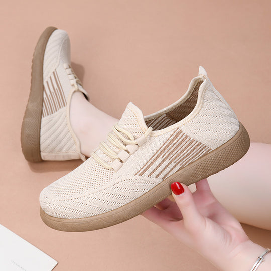Damen Bequeme und stylische Freizeit-Sneaker mit elastischen Einsätzen R&B