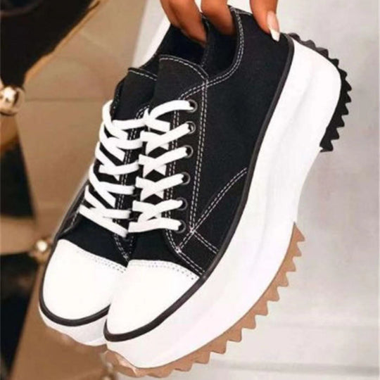 Damen modische Sneaker mit trendigem Plateau und rutschfester Sohle R&B
