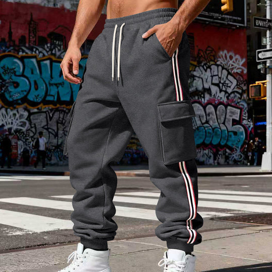 Herren nan Cargojogginghose mit Kordelzug, seitlichen Cargotaschen und elastischen Bündchen R&B