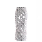 Damen Maxirock mit einzigartigem Volantdesign und transparenter Spitze R&B