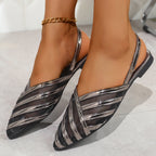 Damen Elegante Slingback-Sandaletten mit transparentem Obermaterial und modischen Akzenten R&B