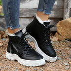 Damen Modische Winterstiefel mit kuscheligem Innenfutter und rutschfester Sohle