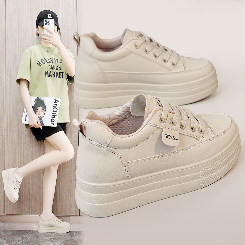 Damen modische Plateau Sneakers mit atmungsaktivem Obermaterial und sportlicher Sohle R&B