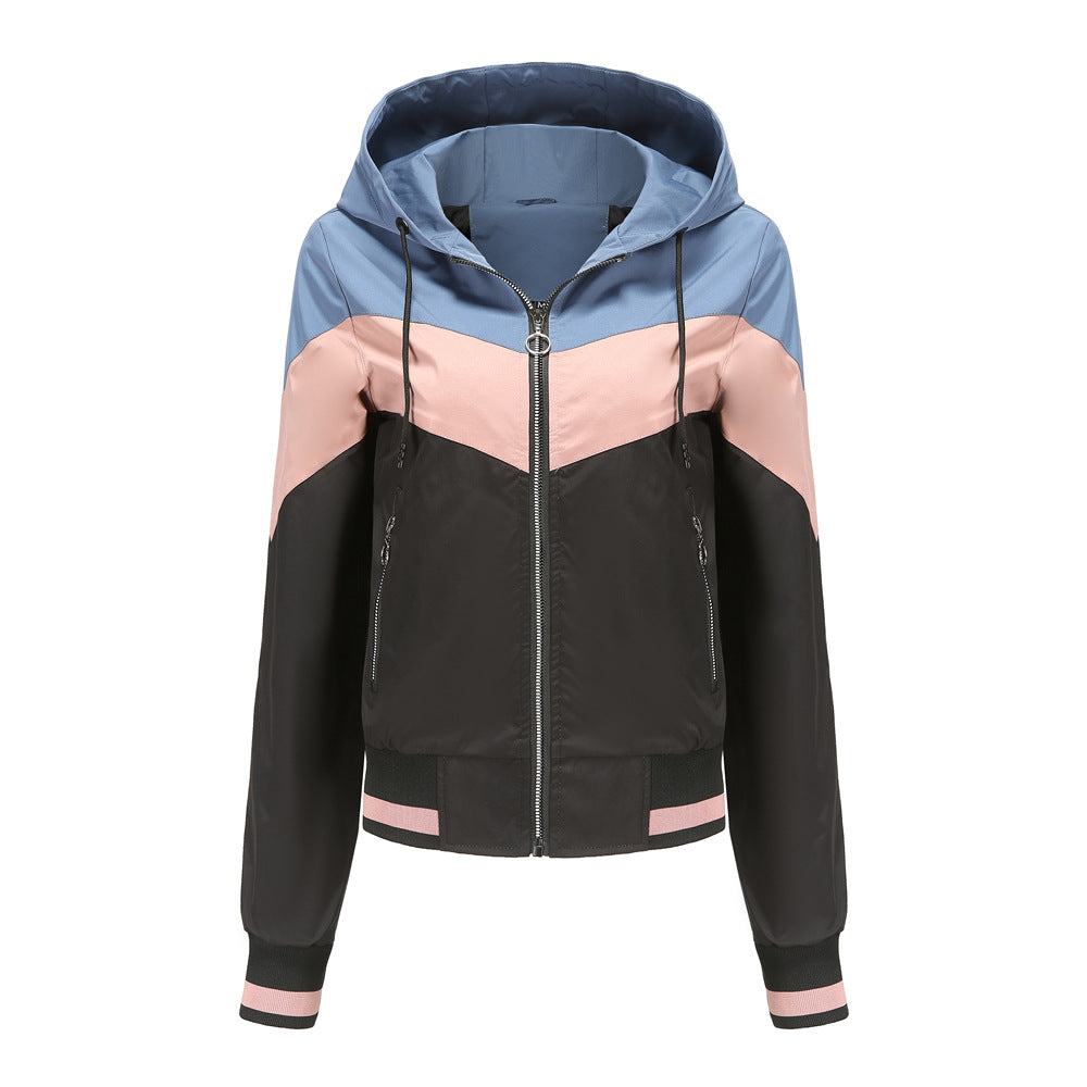 Damen sportliche Windbreaker-Jacke mit praktischen Reißverschlusstaschen R&B
