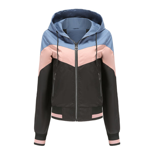 Damen sportliche Windbreaker-Jacke mit praktischen Reißverschlusstaschen R&B