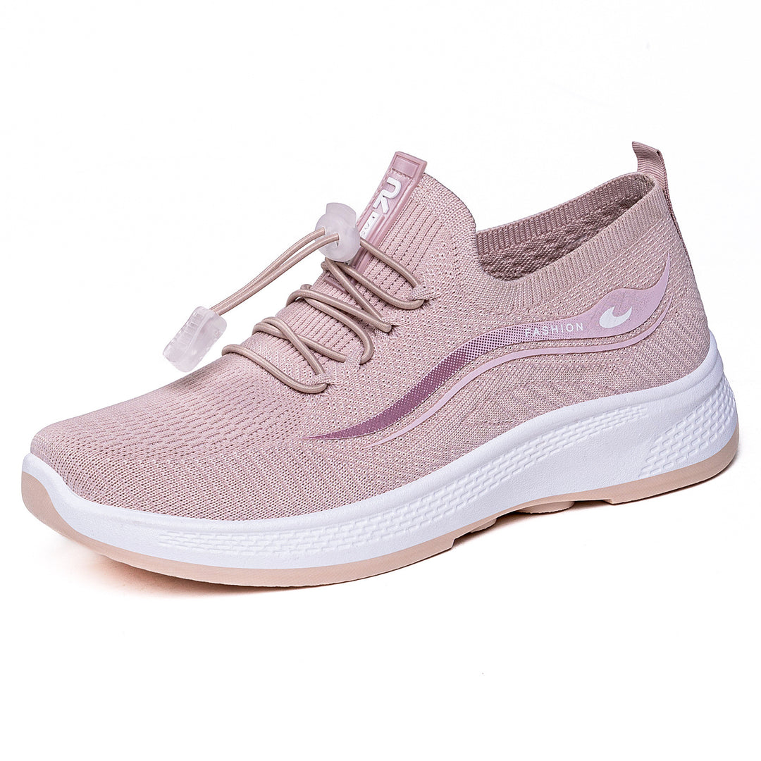 Damen Sportliche Freizeit-Sneaker mit elastischem Schnellschnürsystem und atmungsaktivem Obermaterial R&B