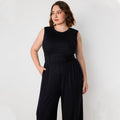Damen Jumpsuit mit elegantem schulterfreiem Design und praktischen Seitentaschen R&B