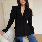 Damen Blazer mit betontem Schnitt und Taschen R&B