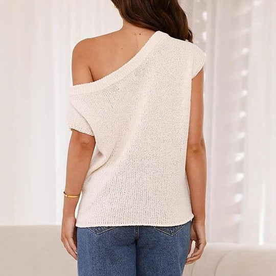 Damen Off-Shoulder Strickoberteil R&B