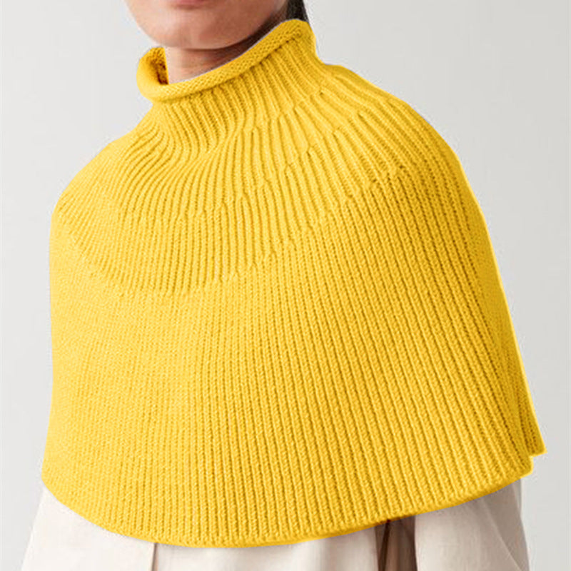 Damen Stricktop mit hohem Kragen und Wellenstruktur R&B