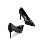 Damen elegante spitze High Heel Pumps mit funkelndem Riemen R&B