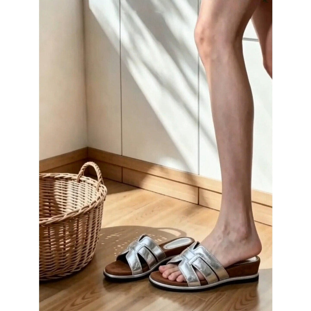 Damen elegante Schlappen mit modischen Riemen R&B