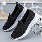 Damen Komfortable Slip-On Laufschuhe mit atmungsaktiver Strickoberfläche R&B