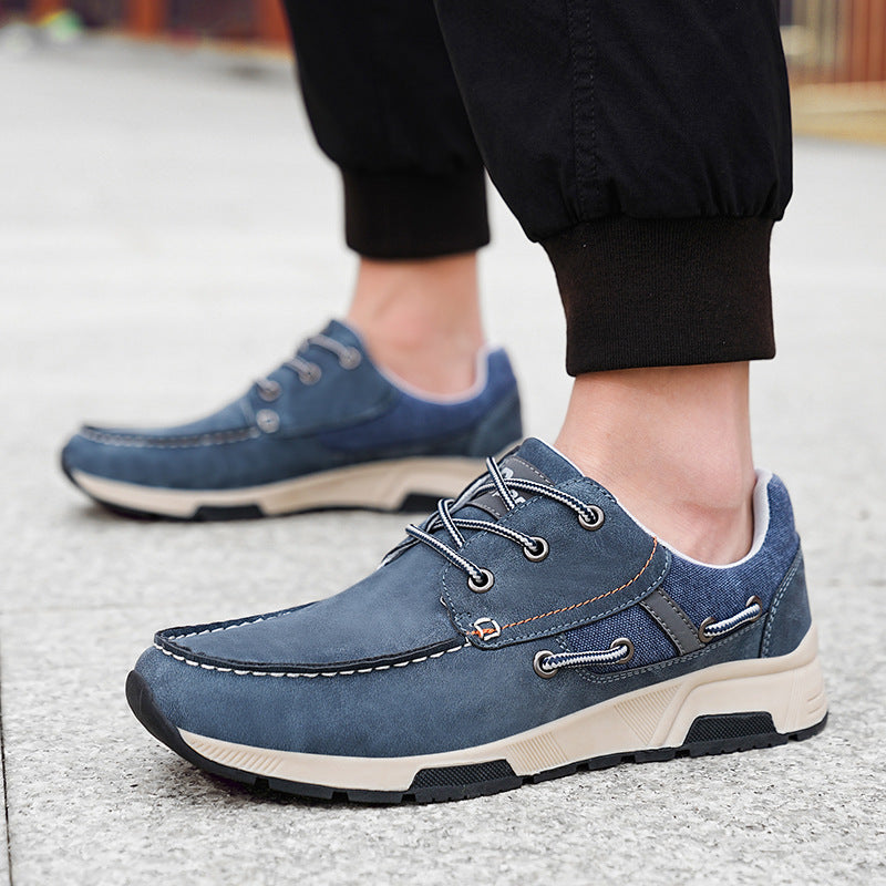 Herren nan Mokassin-inspirierter City-Sneaker mit profiliertem Gummisohlenprofil und gepolstertem Fersenkragen R&B