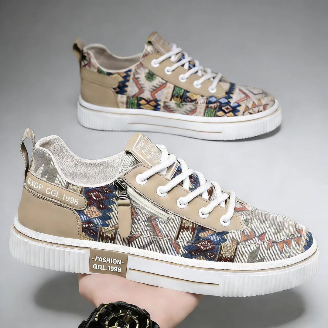 Damen Modische Sneakers mit einzigartigem Ethno-Muster und strapazierfähigem Obermaterial R&B