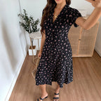 Damen Hemdblusenkleid mit floralen Details R&B