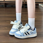 Damen Sportliche Sneakers mit modernem Karomuster und bequemer Schnürung R&B