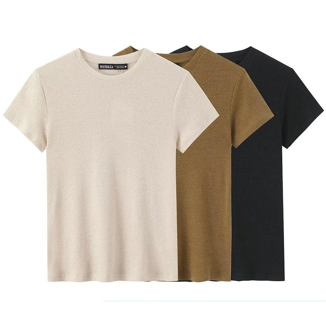 Damen Baumwoll-T-Shirt mit bequemem Schnitt und nachhaltigem Material R&B