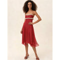 Damen Fließendes Midi-Kleid mit raffinierten Rüschendetails R&B
