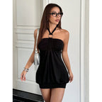 Damen Stylisches Bandeau-Kleid mit Ringakzent R&B