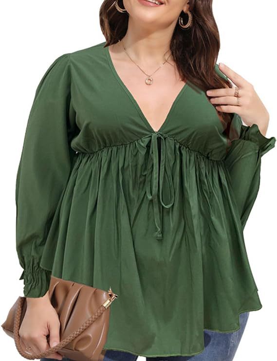 Damen Bluse mit eleganten Rüschendetails und modischem Print R&B