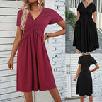 Damen Jumpsuit mit figurbetontem Wickeldesign und elegantem V-Ausschnitt R&B