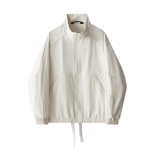 Damen sportliche Übergangsjacke mit hohem Kragen und verstellbarem Bund R&B
