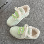 Damen Bequeme Sneaker mit kuscheligem Innenfutter und modischen Schnürdetails
