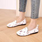 Damen lässige Slip-On Schuhe mit modischem Zierrahmen R&B