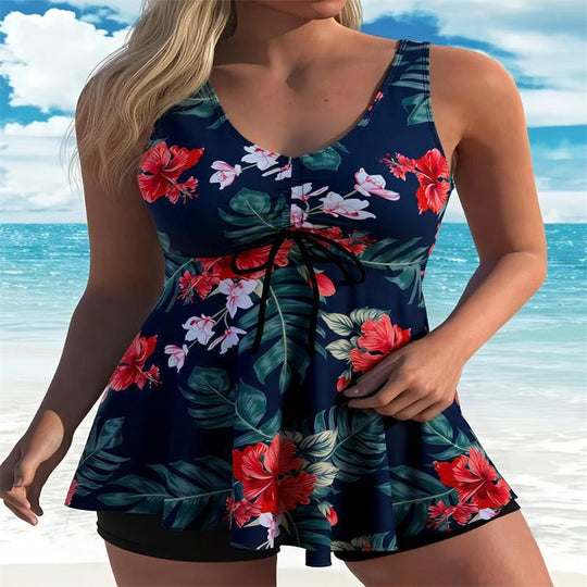 Damen Strandkleid mit dynamischem Zebra-Design R&B