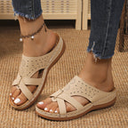 Damen Bequeme und atmungsaktive Zehentrenner-Sandalen R&B