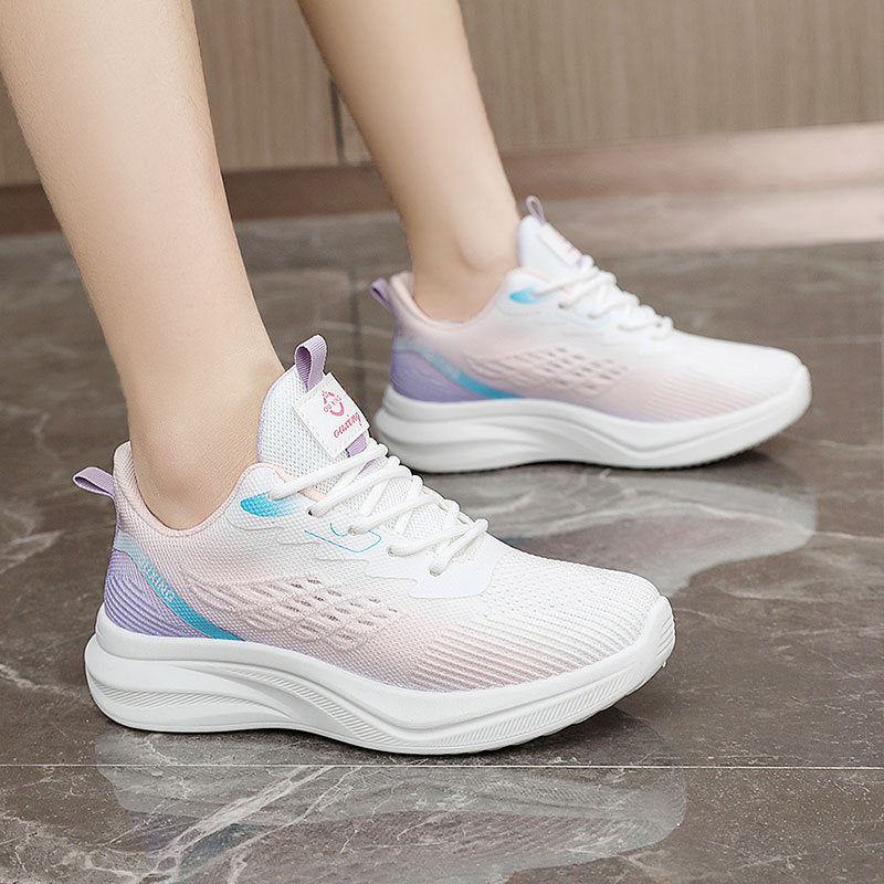 Damen Atmungsaktive Lauf-Sneaker mit elastischem Futter und dämpfender Sohle R&B