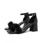 Damen Hochhackige Sandalen mit floralen Applikationen R&B