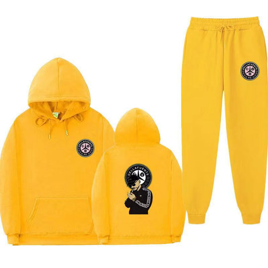 Damen Set aus Kapuzenpullover und Jogginghose mit einzigartigem Druck R&B