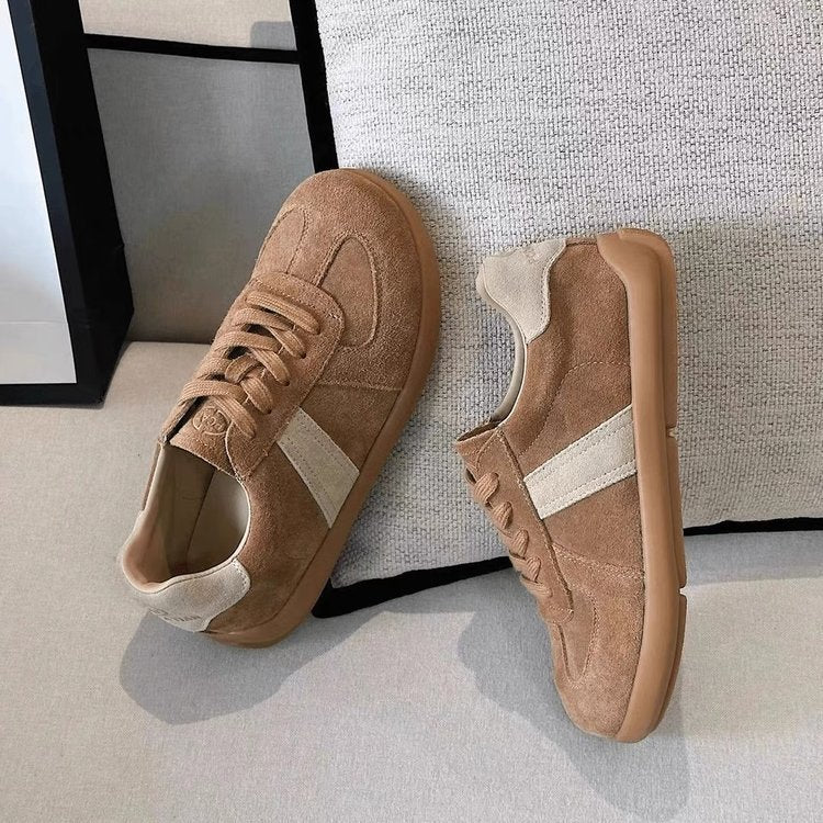 Damen Sportliche Veloursleder Sneakers mit dämpfender Sohle R&B