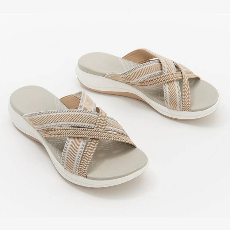 Damen Komfortable Clogs mit elegantem Kreuzband-Design und ergonomischem Fußbett R&B